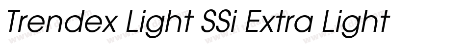 Trendex Light SSi Extra Light Italic字体转换